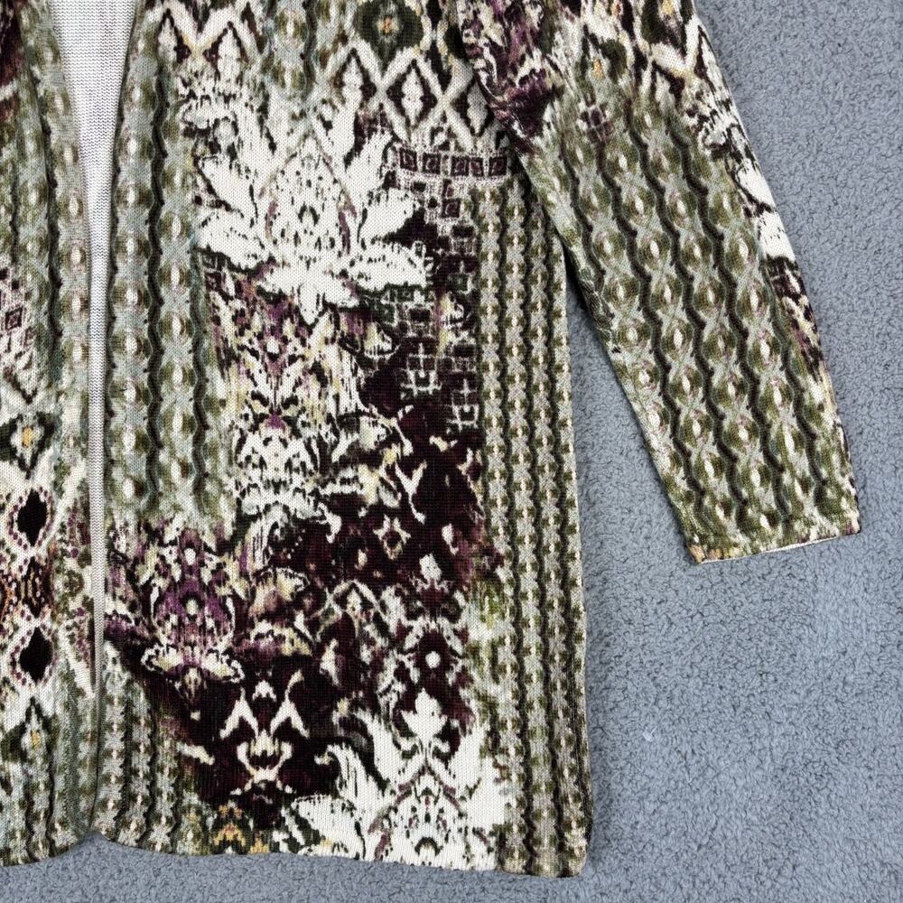 Chicos Cardigan XL Artsy Boho Chic Rustic Earthy Eclectic Cozy Business Casual - Picture 5 of 12